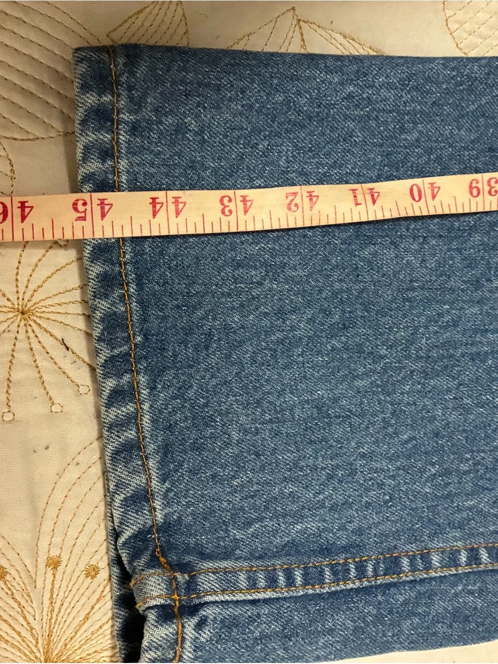 Relaxed Light Blue Men's Jeans with Embroidered Pocket Detail